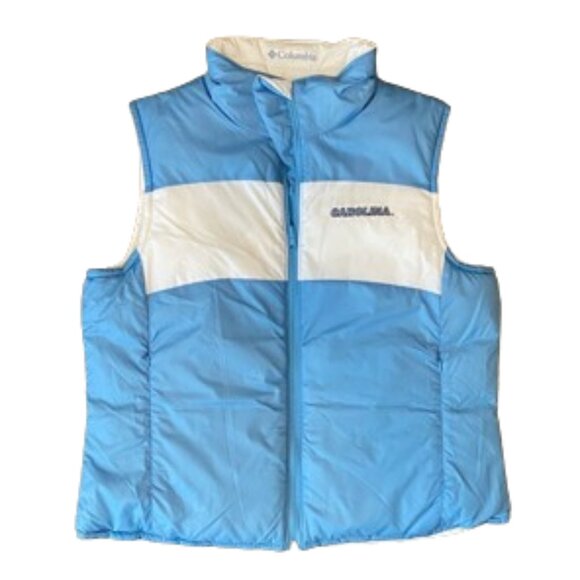 UNC Carolina Tarheels Columbia Reversible Puffer Vest Zip Front Large - Picture 4 of 6